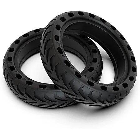 PACK 2 PNEUS ALVEOLES POUR MISCOOT CASR Noir