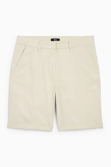 Basic Bermuda shorts - mid-rise waist