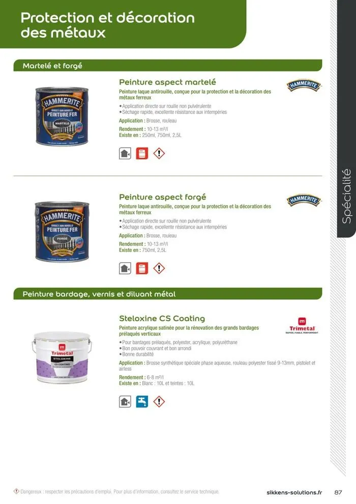  Le catalogue Sikkens Solutions 2023 du 9 mai au 31 décembre 2025 - Catalogue page 87