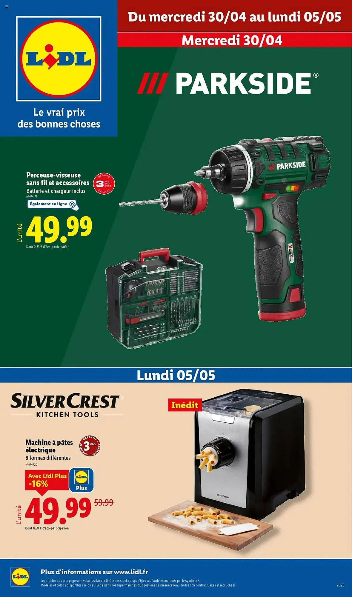 Catalogue Lidl du 30 avril au 5 mai 2025 - Catalogue page 1