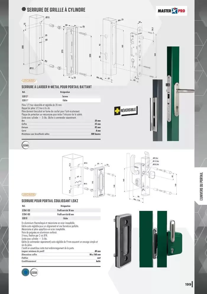 Guide Quincaillerie Serrurerie 2025 - 2026 du 1 avril au 1 avril 2026 - Catalogue page 201