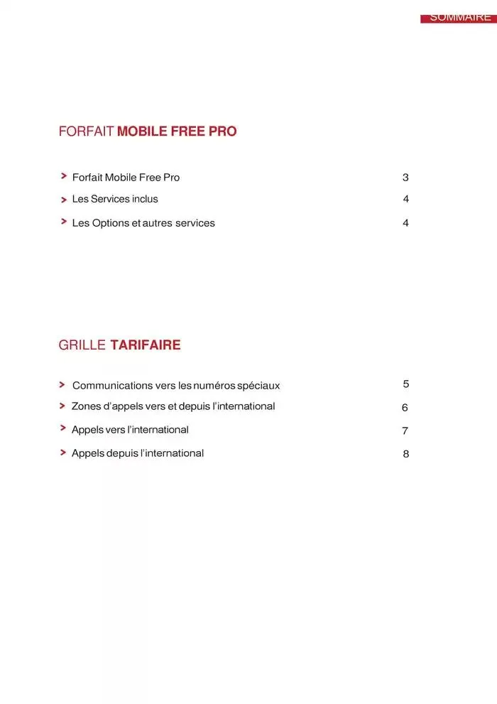 BROCHURE TARIFAIRE OFFRE MOBILE FREE PRO du 21 février au 31 décembre 2025 - Catalogue page 2