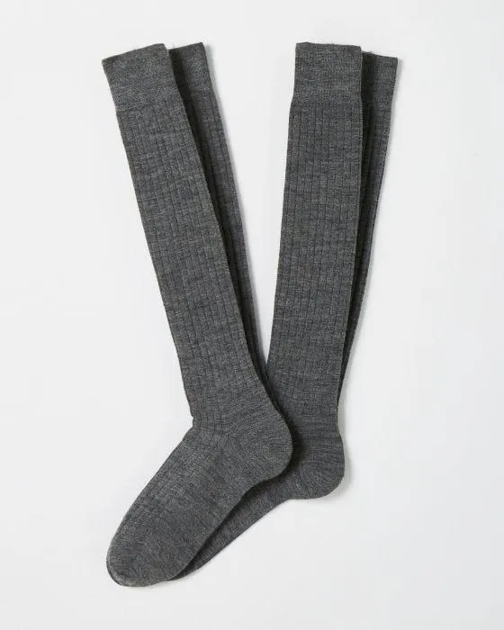 Lot de 2 paires de mi-bas mélange laine Mérinos côte Derby