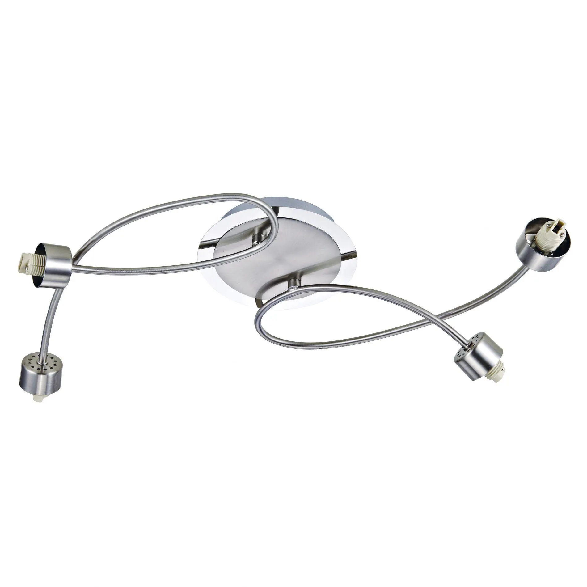 Plafonnier spot REMIX argenté en métal