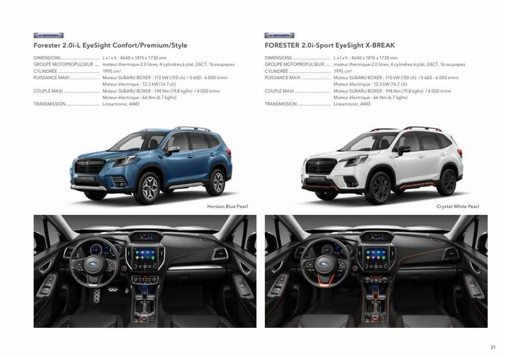 Catalogue Subaru du 19 août au 31 mars 2024 - Catalogue page 21