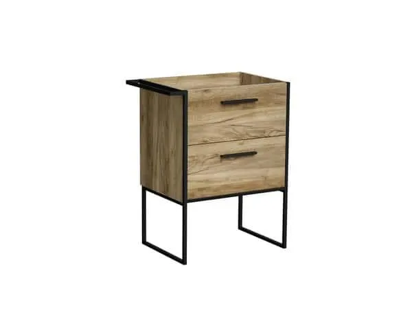 Meuble sous vasque a poser decor bois "district" l.67 x h.85 x p.45 cm