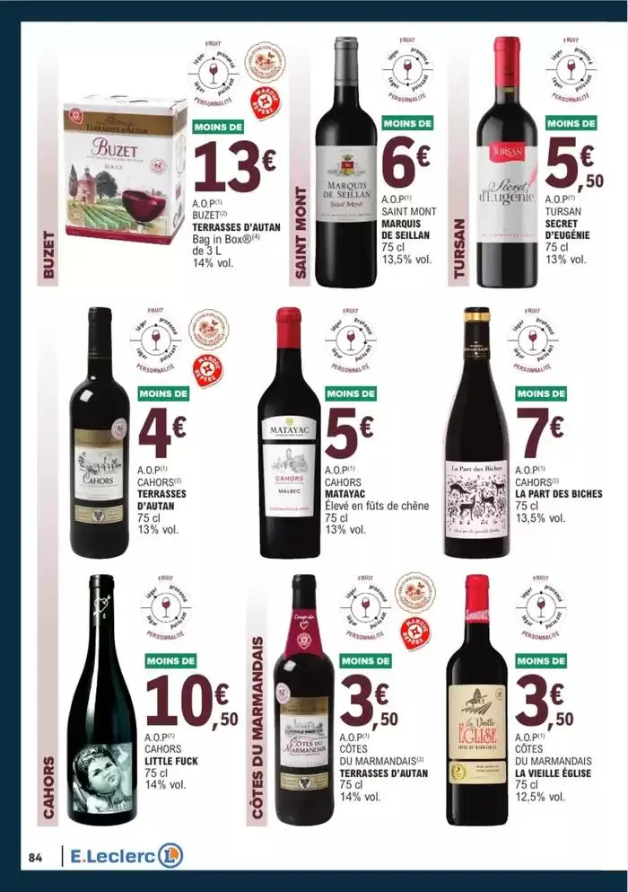 GUIDES DES VINS 2024/2025 du 1 avril au 31 décembre 2025 - Catalogue page 110