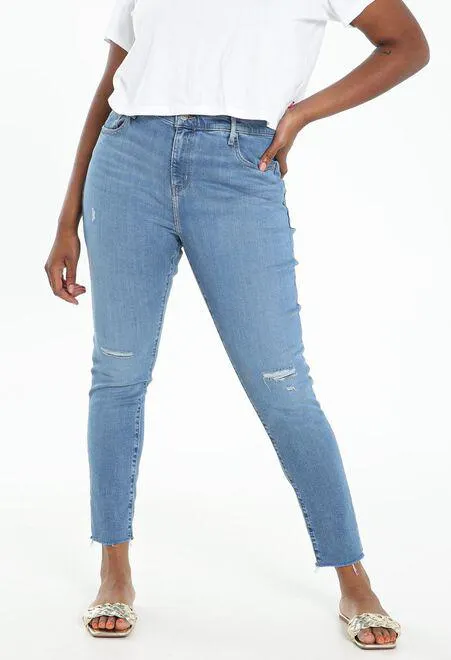 Jeans skinny effet usé