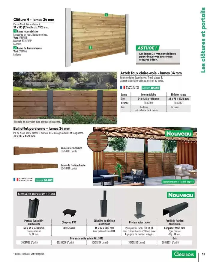 Aménagements Extérieurs 2025 du 1 janvier au 31 décembre 2025 - Catalogue page 31