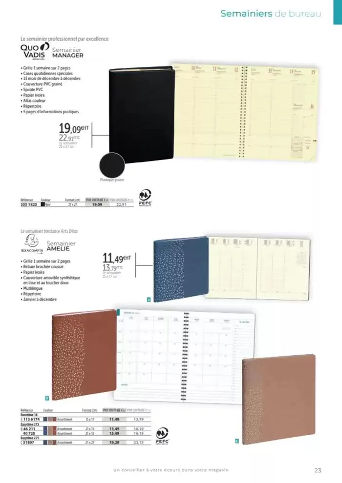 Catalogue agendas de bureau 2024-2025 du 8 octobre au 31 décembre 2025 - Catalogue page 15