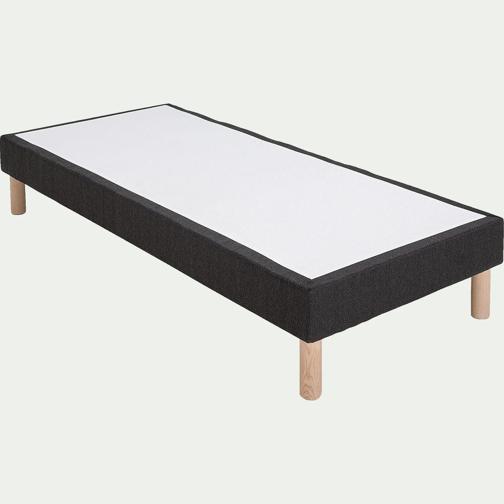 Sommier tapissier 90x200cm gris anthracite