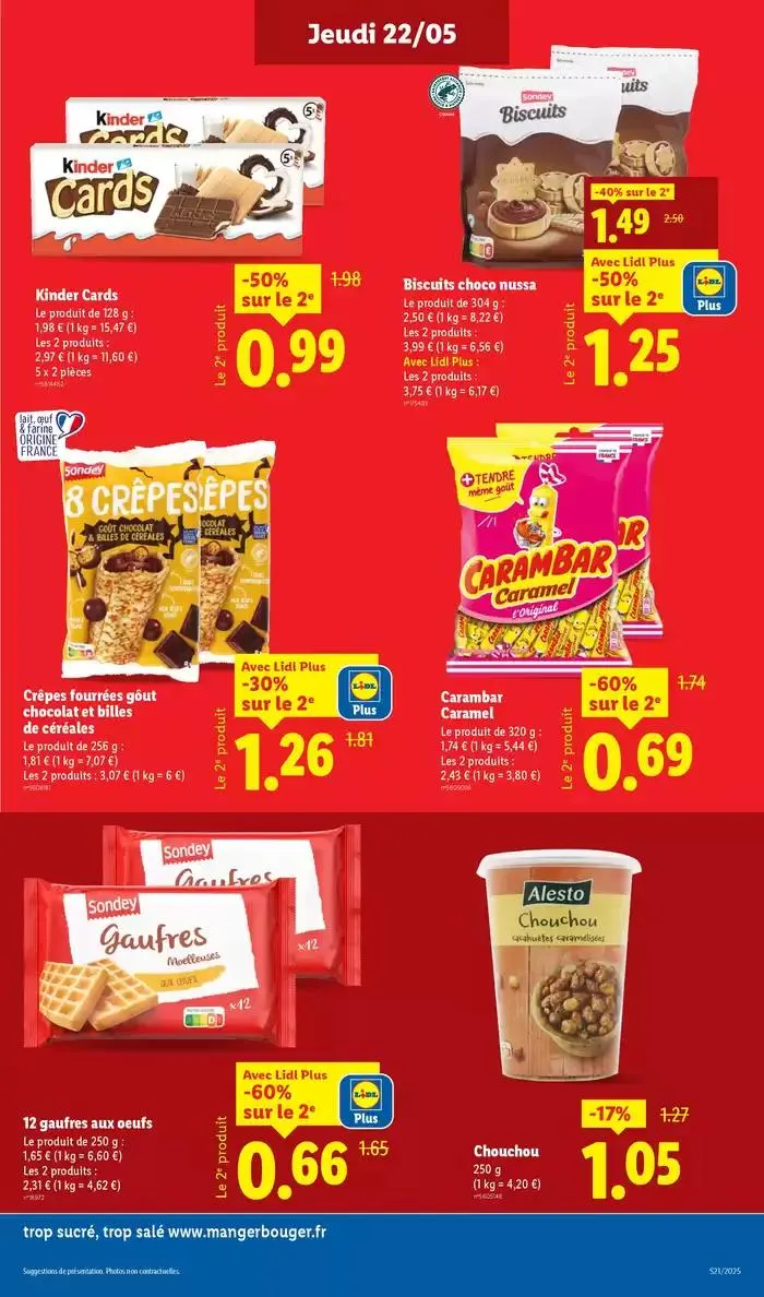 Faites votre plein de courses chez Lidl et profitez de nombreux produits à prix réduits ! du 22 mai au 28 mai 2025 - Catalogue page 13