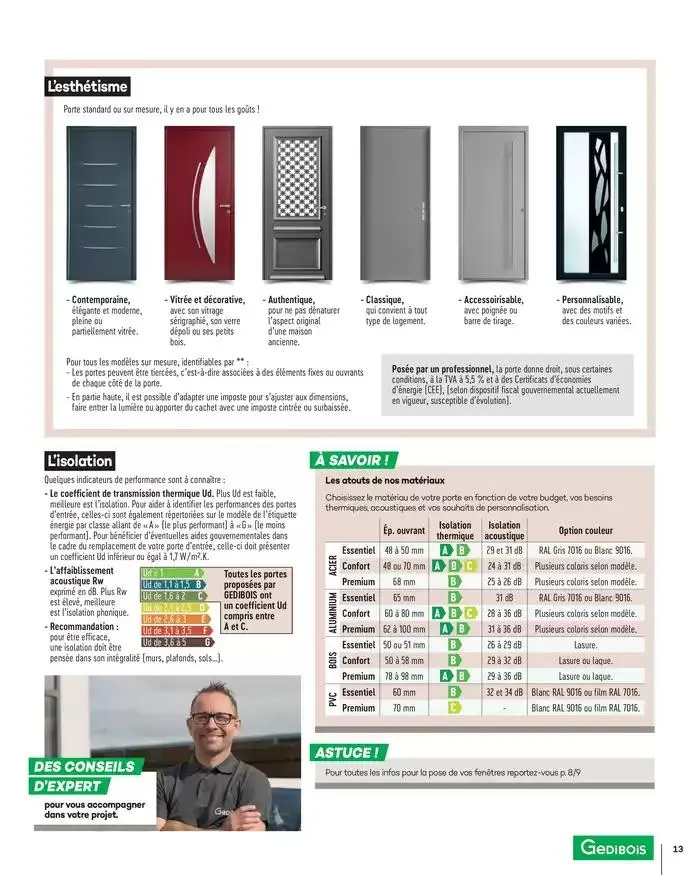 Menuiserie Extérieures 2025 du 1 janvier au 31 décembre 2025 - Catalogue page 13