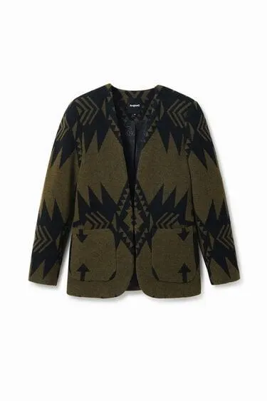 Blazer slim laine imprimé