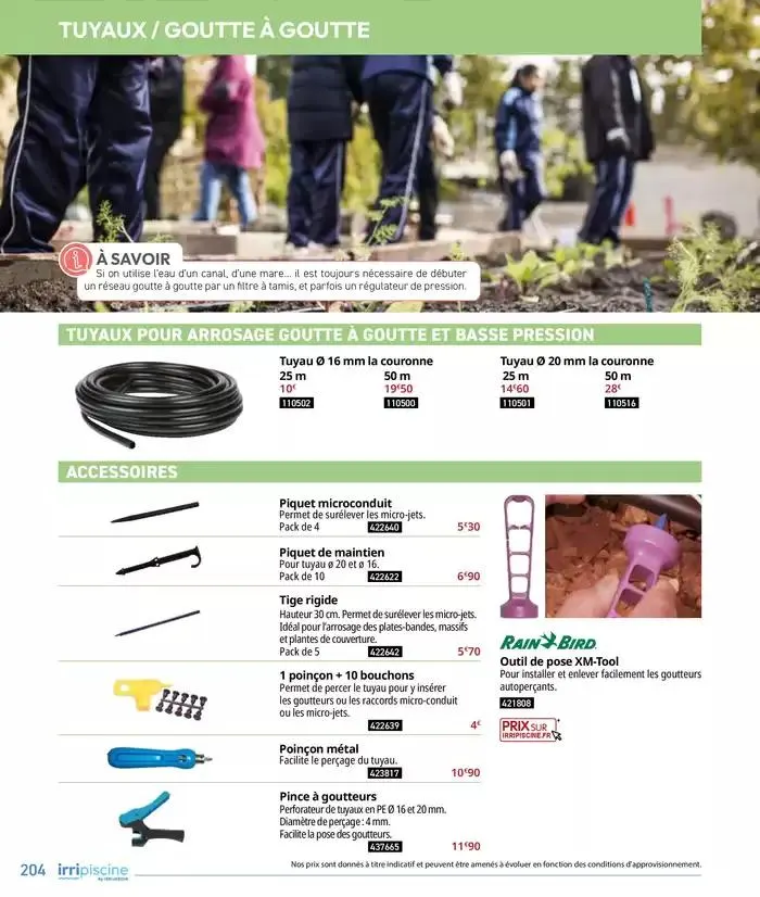 Les plaisir de l'eau Piscine,Spa,Arrosage du 10 mars au 31 décembre 2025 - Catalogue page 204