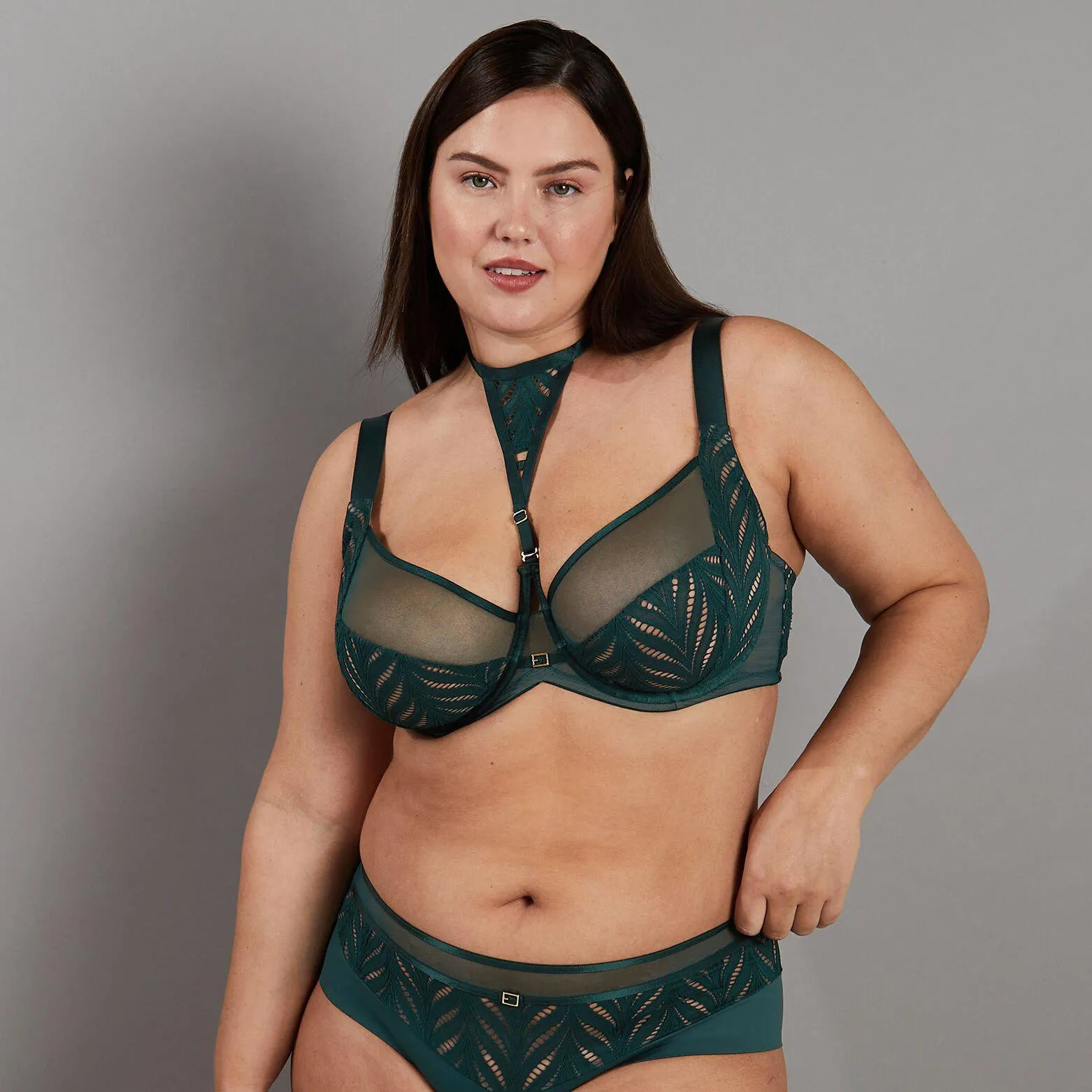 SOUTIEN-GORGE GRANDS BONNETS VERT FONCE