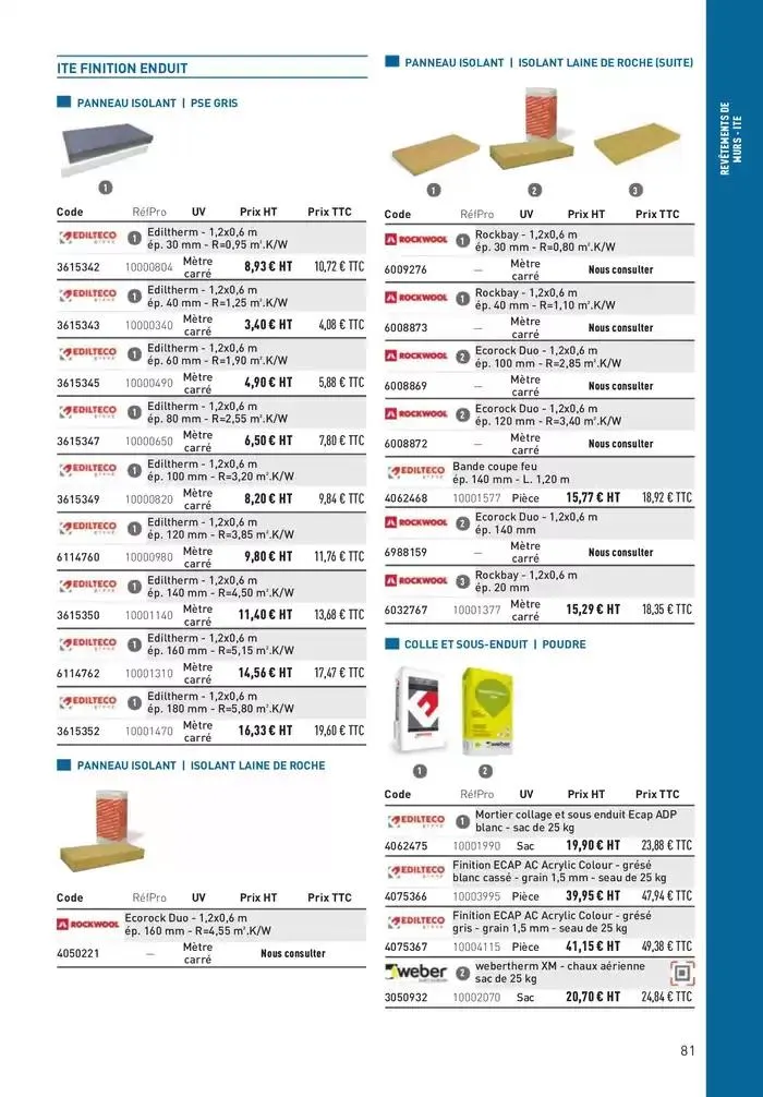 Matériaux 2025 du 1 janvier au 31 décembre 2025 - Catalogue page 81
