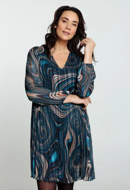 Robe plissée avec lurex