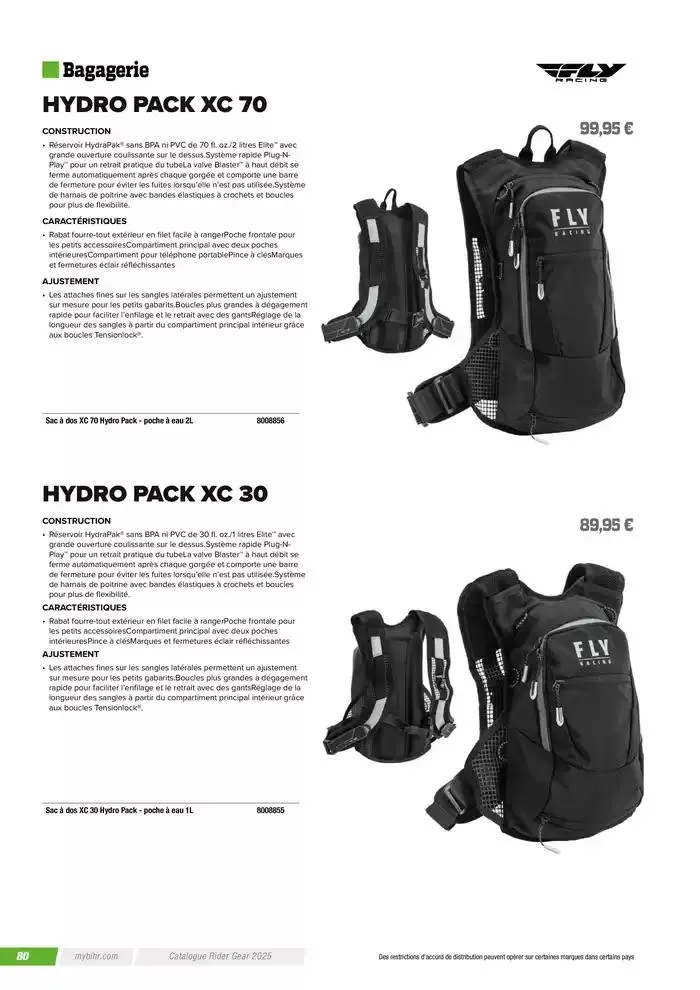 FLY RACING 2025 du 20 novembre au 31 août 2025 - Catalogue page 82