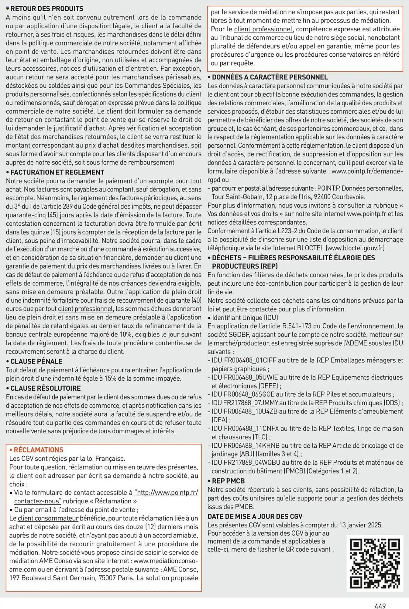 Catalogue Point P du 11 juillet au 31 décembre 2025 - Catalogue page 449