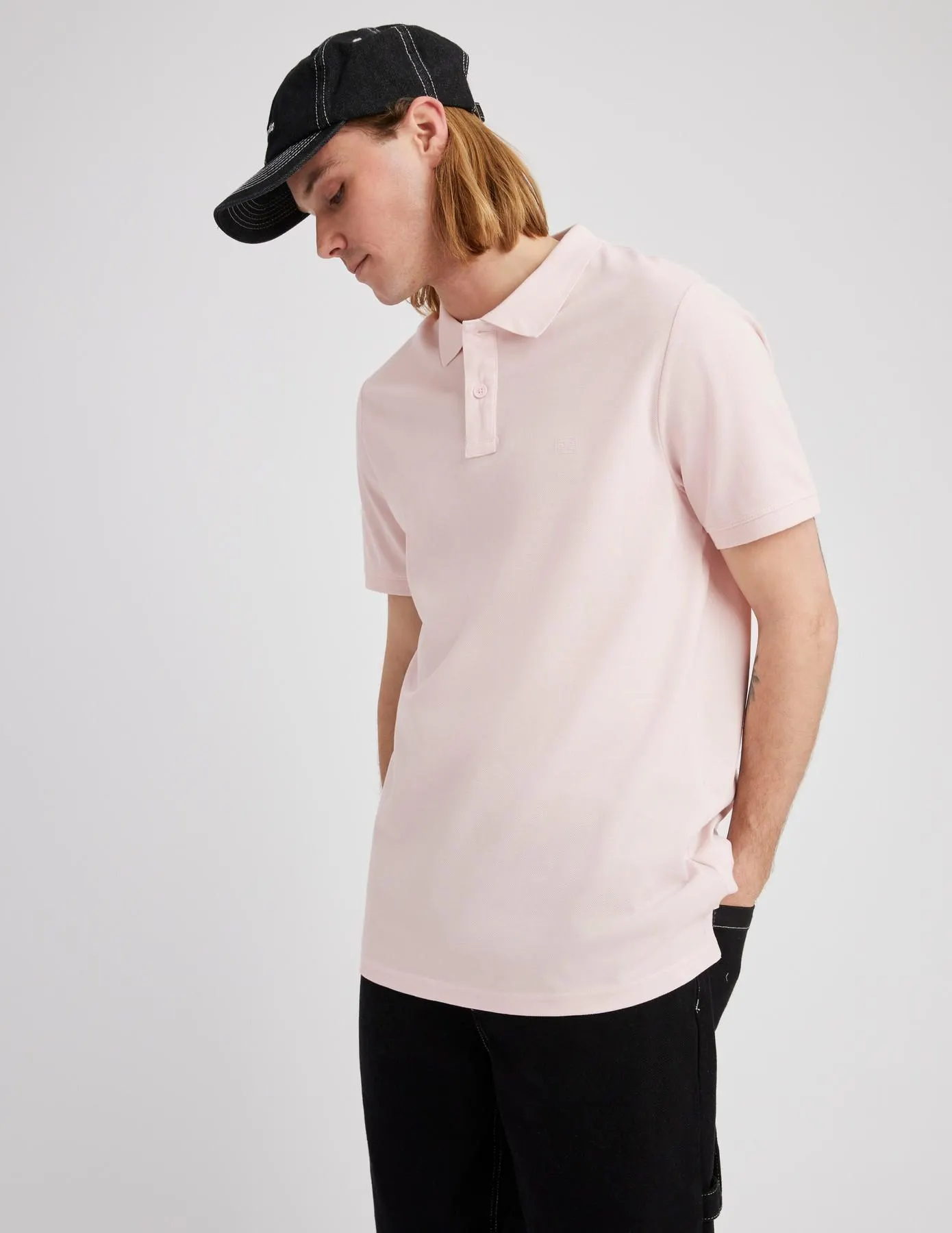 Polo uni - rose