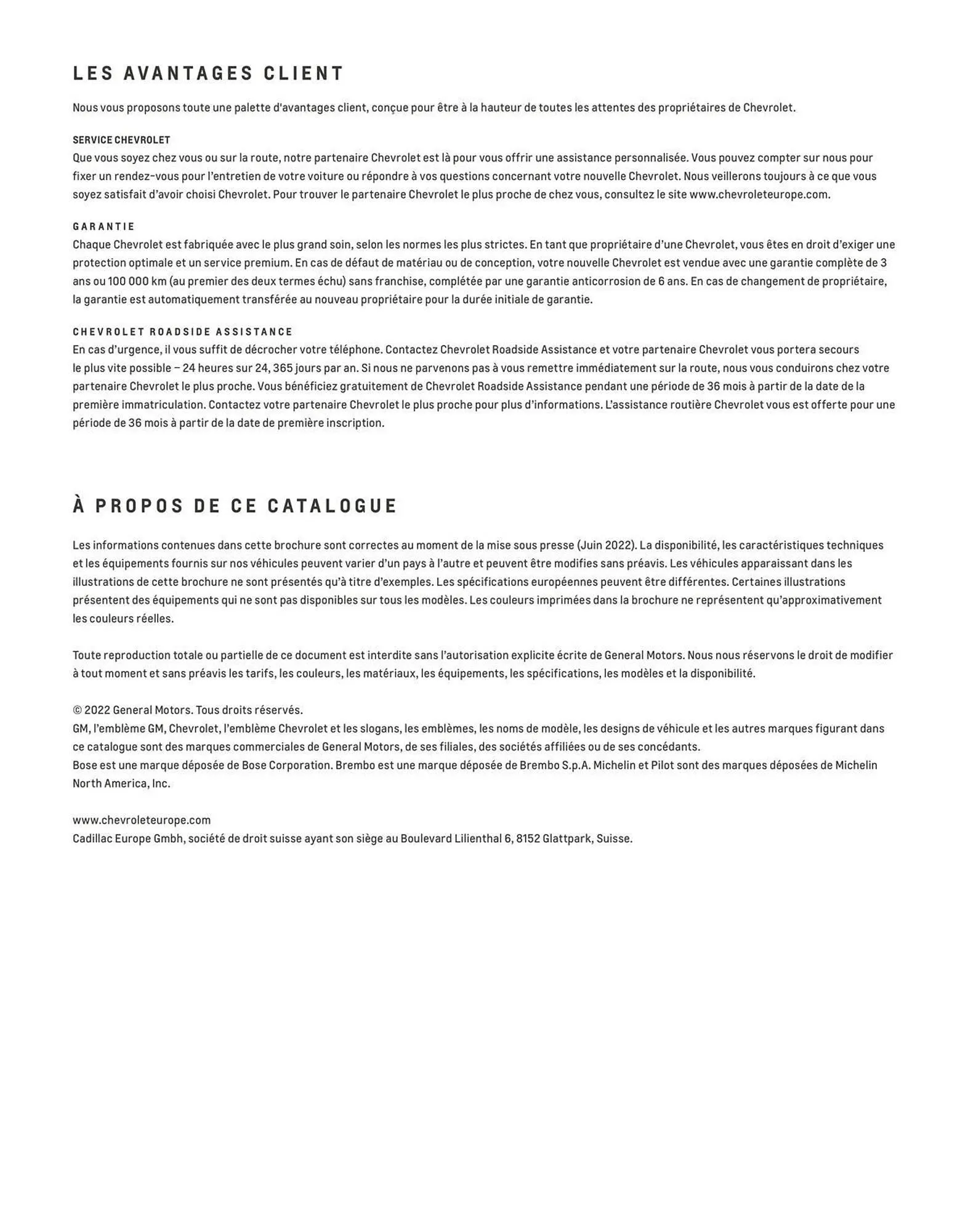 Catalogue Chevrolet du 10 juin au 1 novembre 2025 - Catalogue page 30