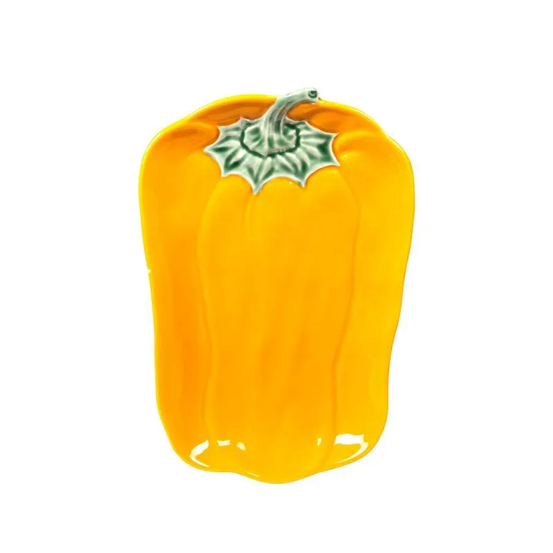 Plat rectangulaire poivron jaune 28x19cm Table Passion