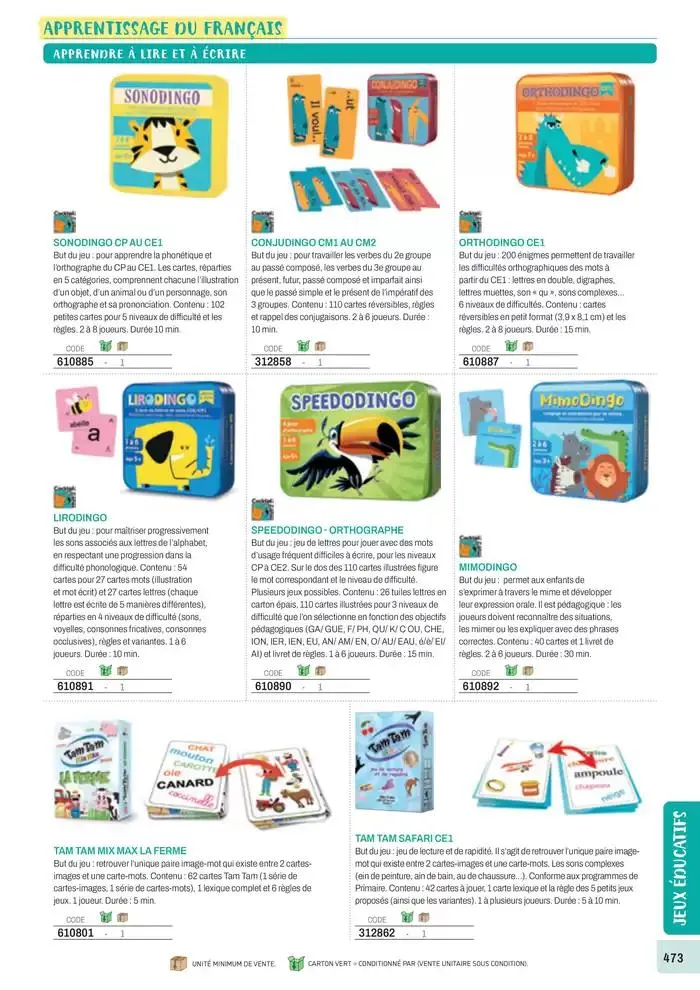 Nos Catalogues Thématiques du 1 janvier au 31 décembre 2025 - Catalogue page 475