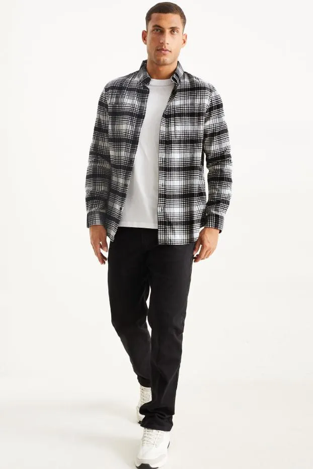 Shirt - regular fit - button-down collar - check