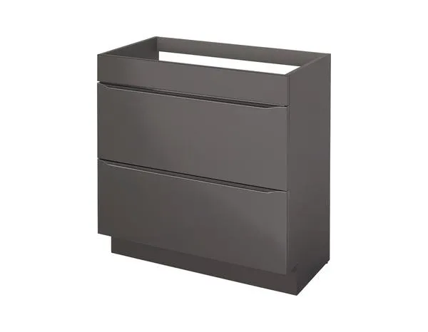 Meuble sous vasque à poser gris taupe Idalie L. 80 x H. 82 x P. 45 cm - Cooke and Lewis