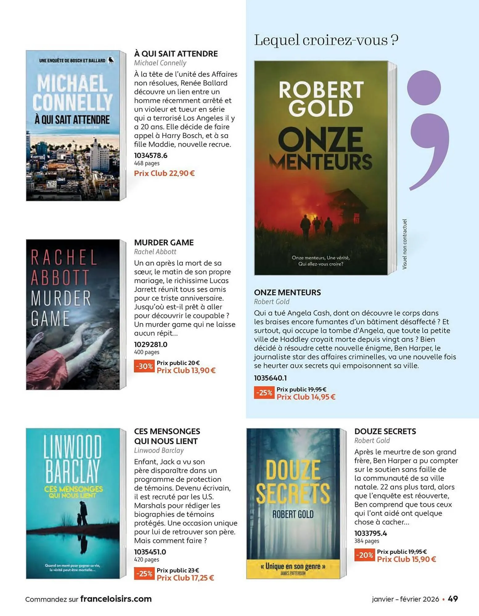 Catalogue France Loisirs du 1 janvier au 28 février 2026 - Catalogue page 49