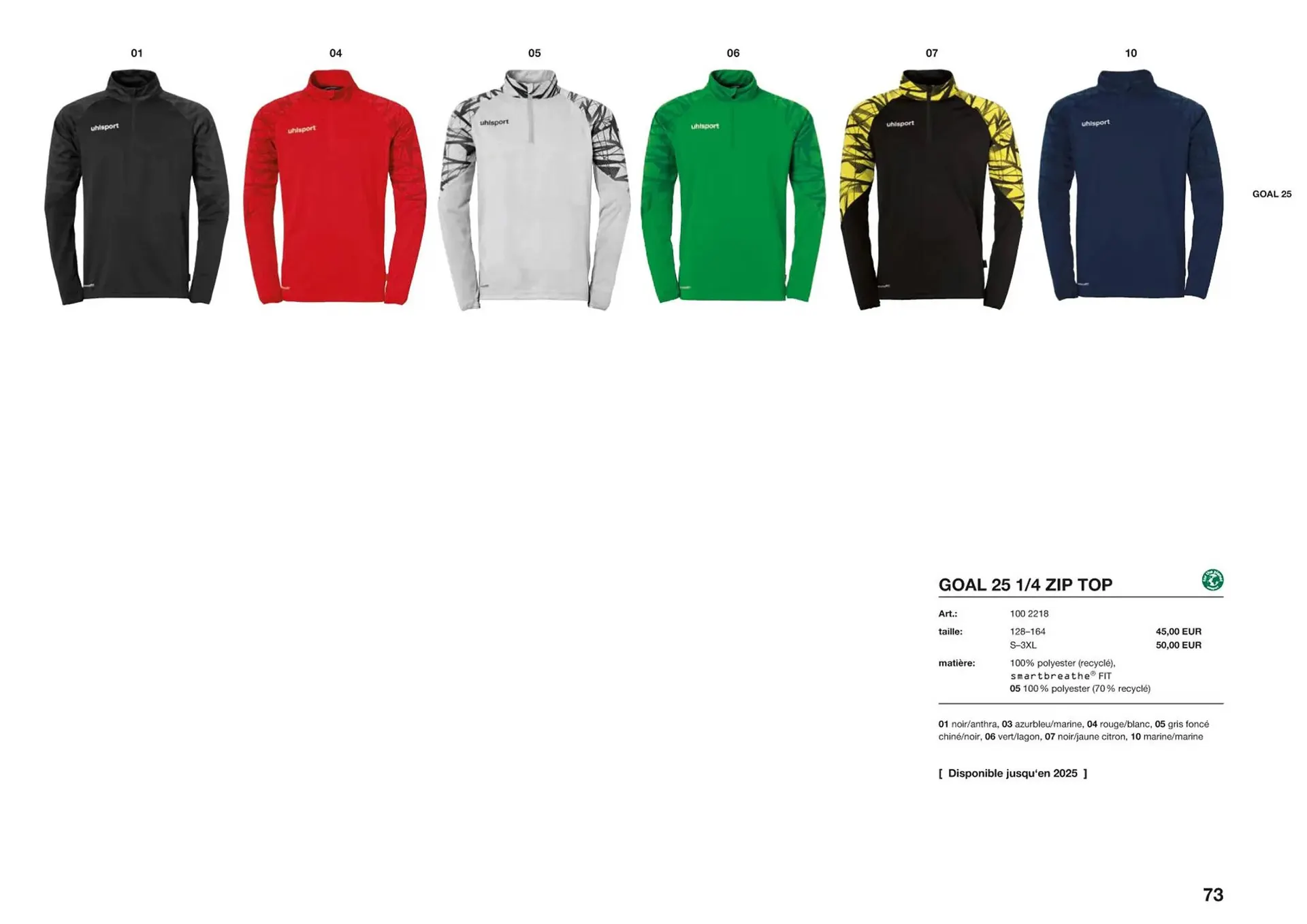 Catalogue Uhlsport du 1 mars au 31 décembre 2023 - Catalogue page 73