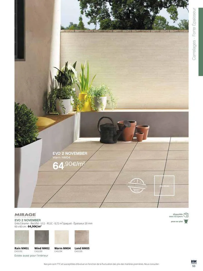 Extériéurs du 14 mars au 20 janvier 2026 - Catalogue page 53