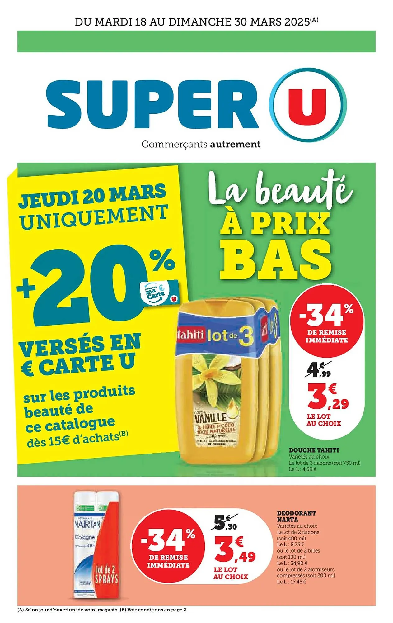 Catalogue Super U du 18 mars au 30 mars 2025 - Catalogue page 1