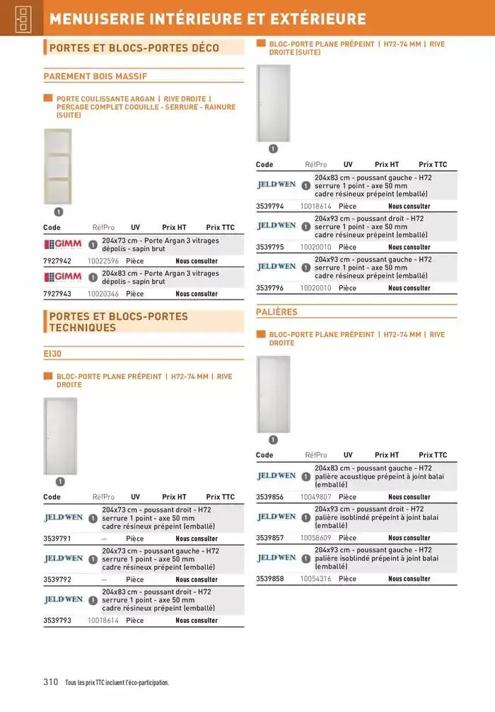 Matériaux 2025 du 1 janvier au 31 décembre 2025 - Catalogue page 310