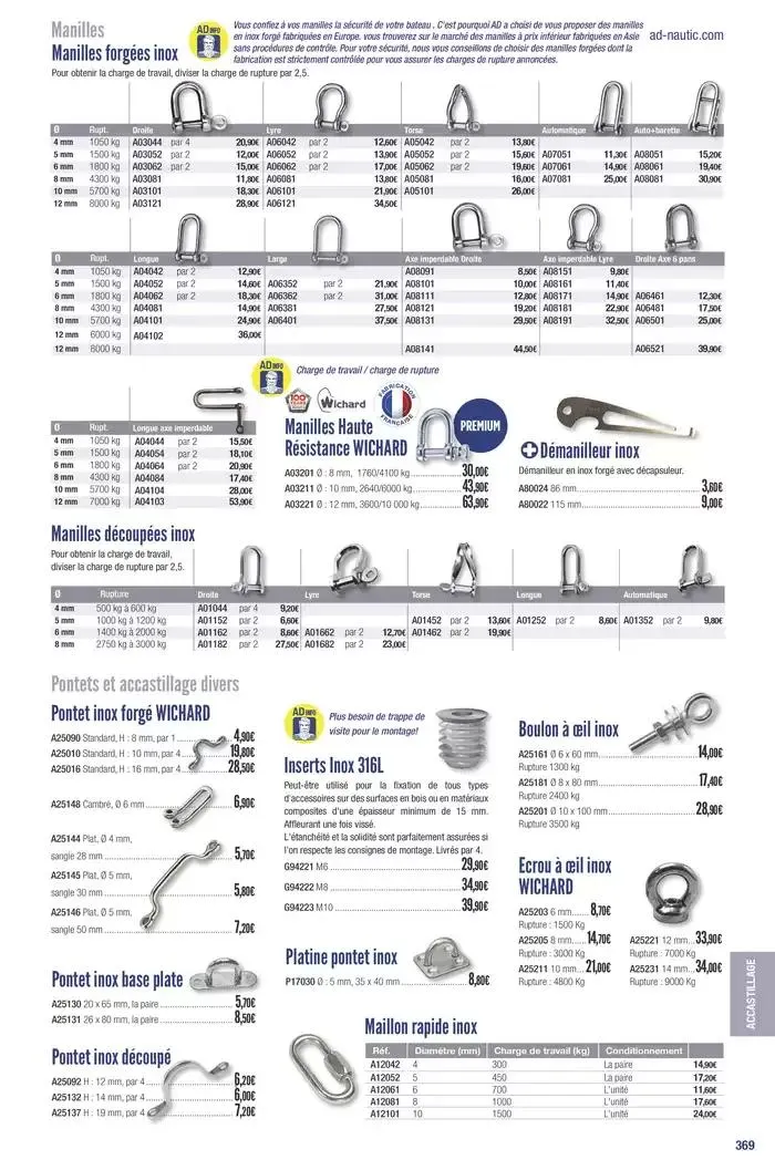 Catalogue Accastillage Diffusion 2025 du 1 janvier au 31 décembre 2025 - Catalogue page 371