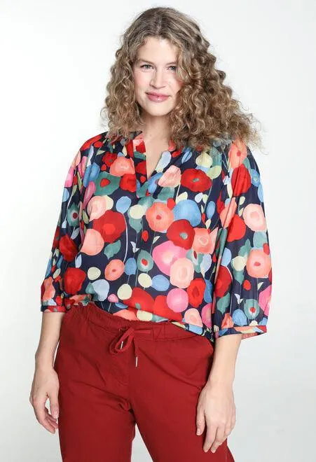 Blouse en coton à imprimé floral