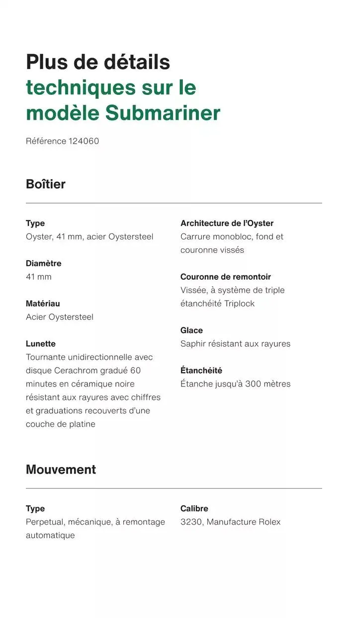 Rolex Submariner du 29 janvier au 29 janvier 2026 - Catalogue page 9