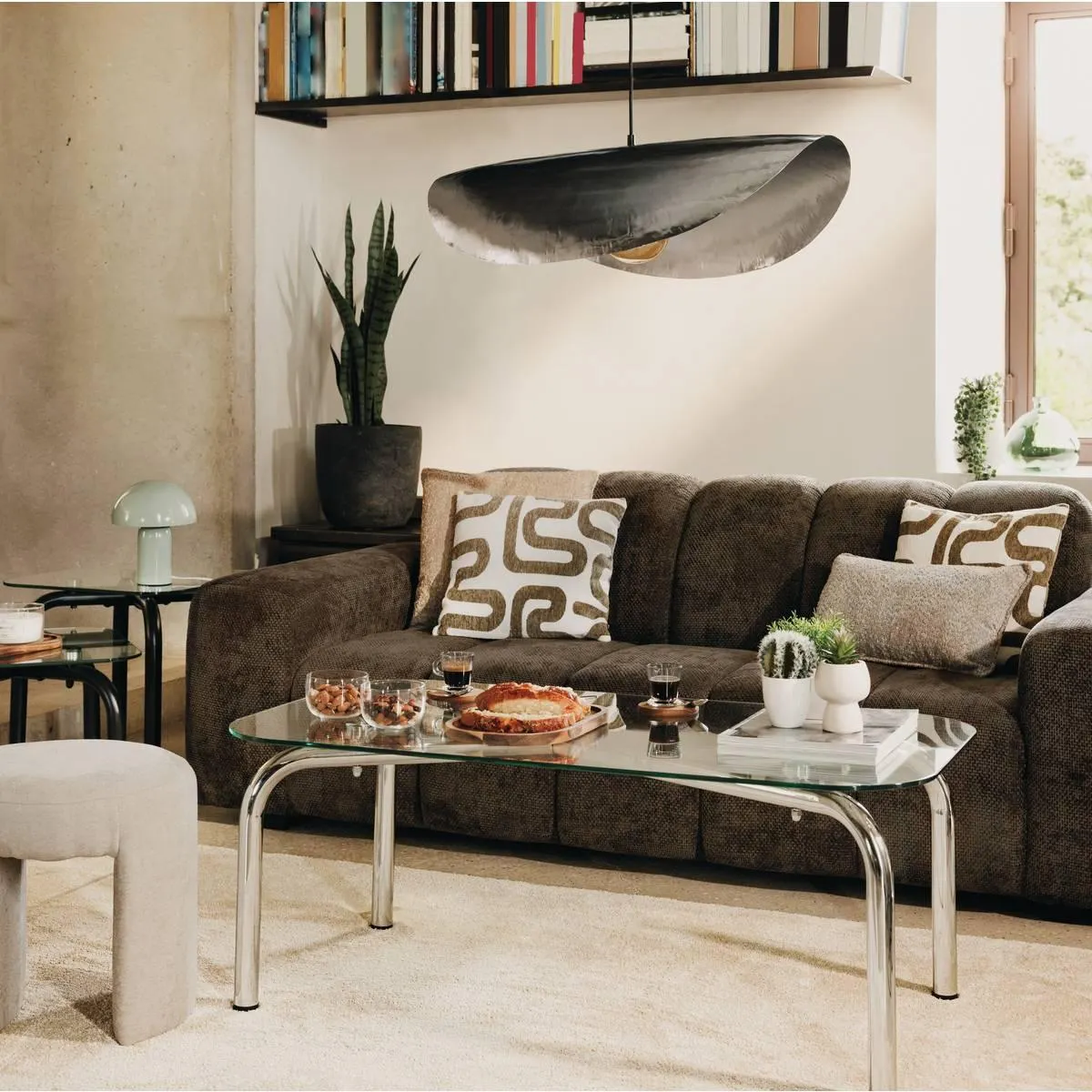 Suspension "Arlo" Argent, H.128 cm