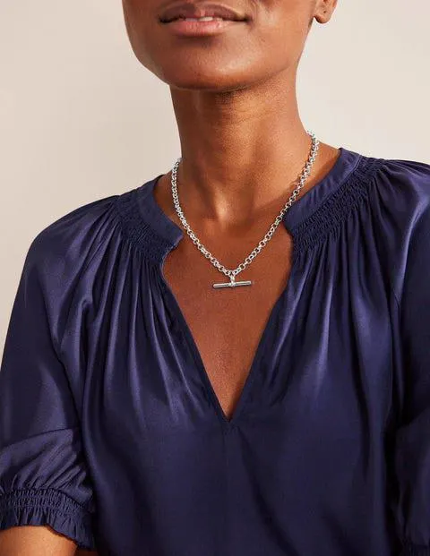 Collier chaîne à barre en T