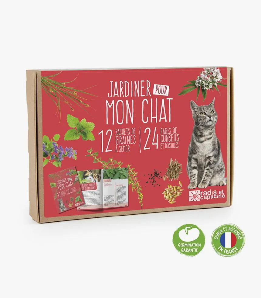 Coffret Jardiner pour son chat (12 sachets de graines)
