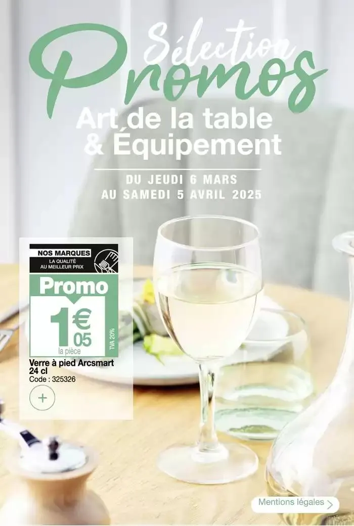 Art de la table & équipement du 6 mars au 5 avril 2025 - Catalogue page 1