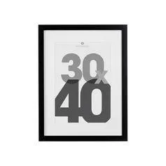 Cadre photo bois contour noir 30x40cm