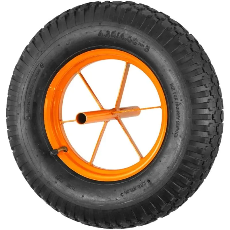 Roue de brouette gonflée diamètre 380 mm avec axe diamètre 20 mm