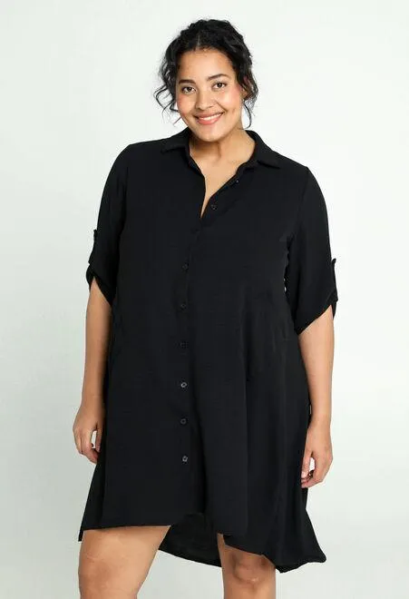 Longue tunique asymétrique unie