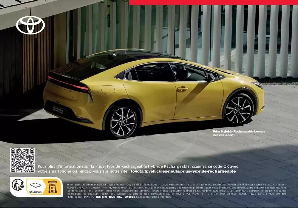 Toyota Prius Hybride Rechargeable du 16 décembre au 14 décembre 2025 - Catalogue page 44