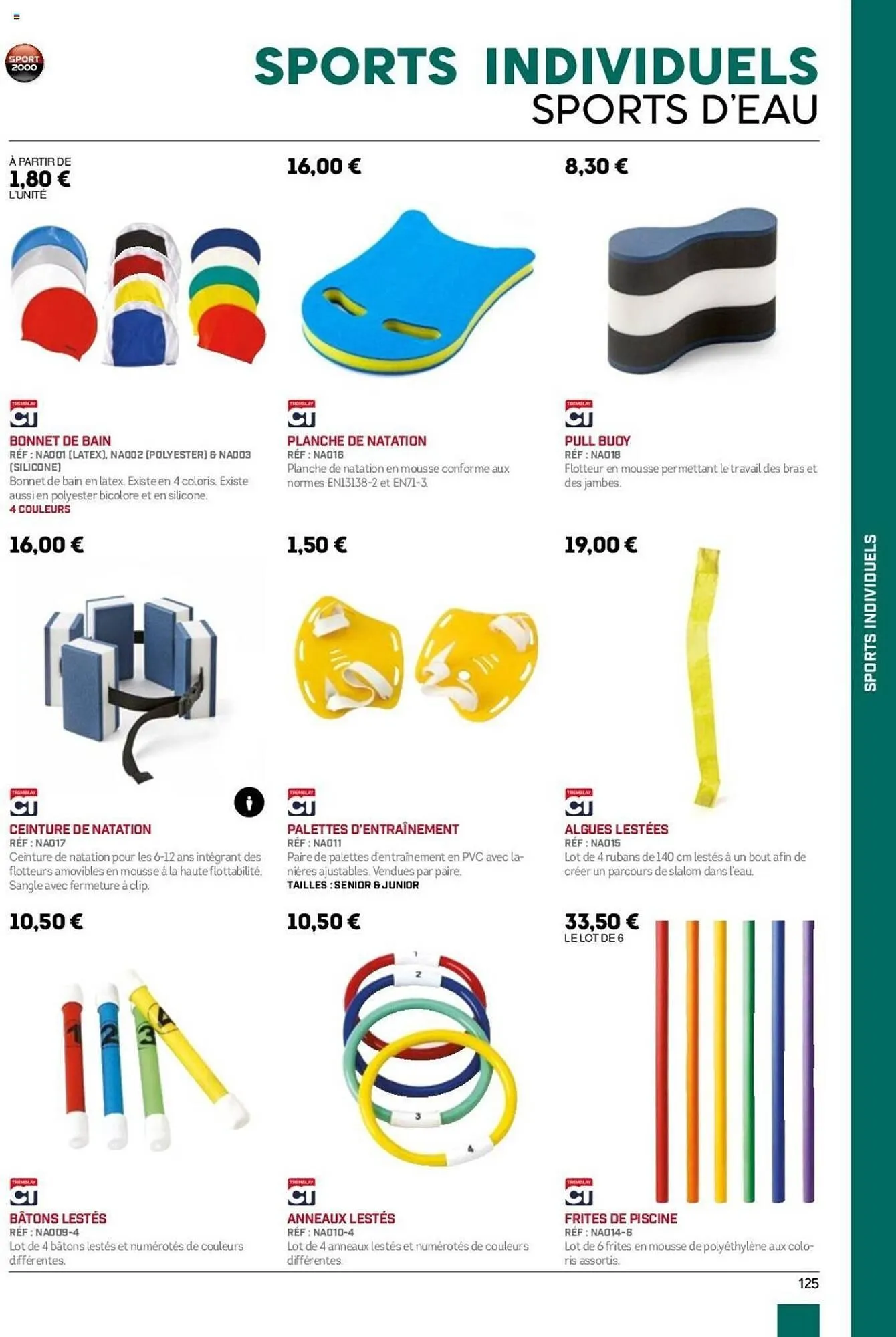 Catalogue Sport 2000 du 28 mai au 31 décembre 2025 - Catalogue page 125