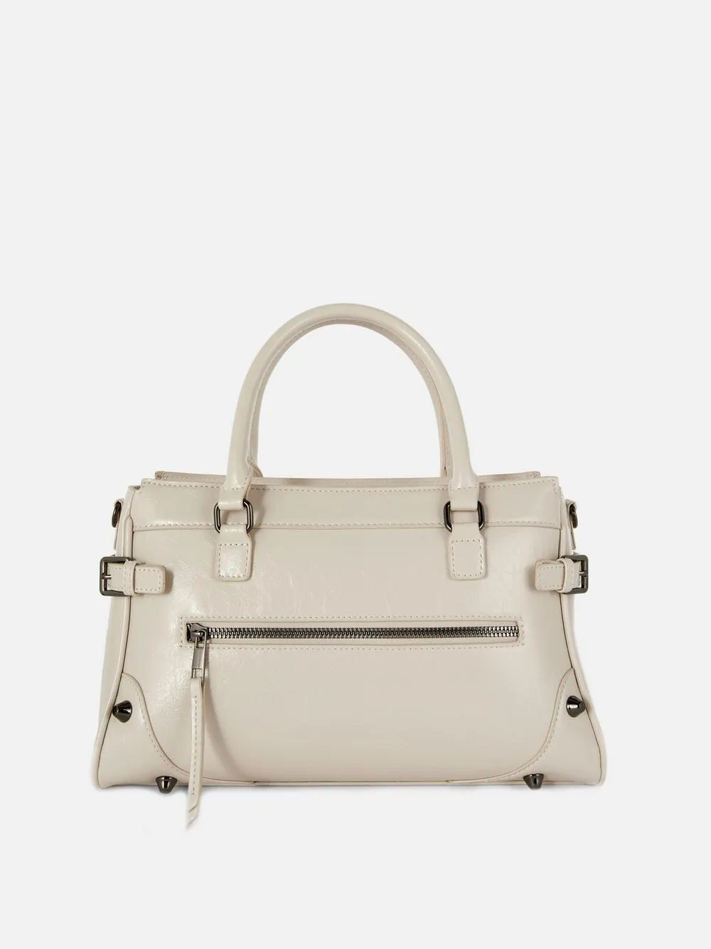 Mala tote imitação pele desgastada