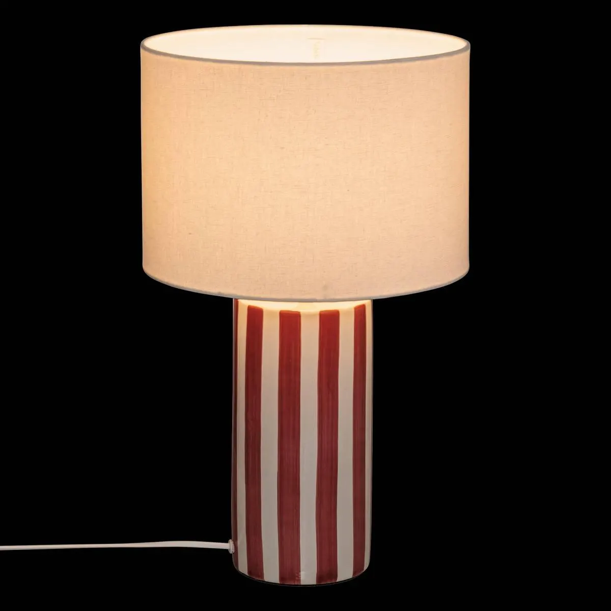 Lampe à poser Secteur "Frida" Rouge Grenat, H.47 cm