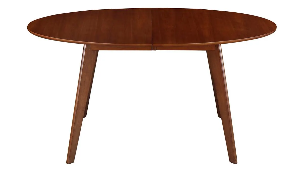 Table à manger extensible ovale en bois foncé L150-200 MARIK